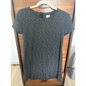 Blu Pepper Black & White Striped T-Shirt Shift Tunic Dress Small